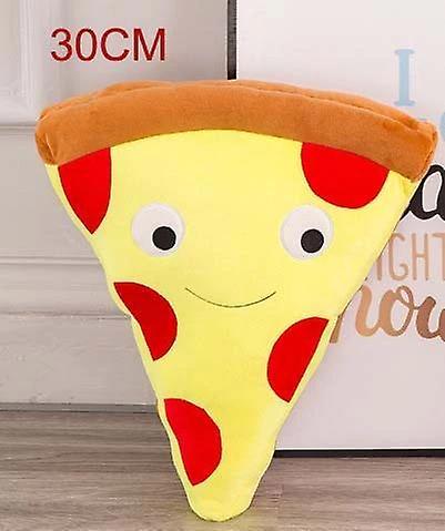 30cm Pizza Pillow Simulation Food Fries Pillow Pizza Plush Toys Kids Dolls Birthday GiftWS27575