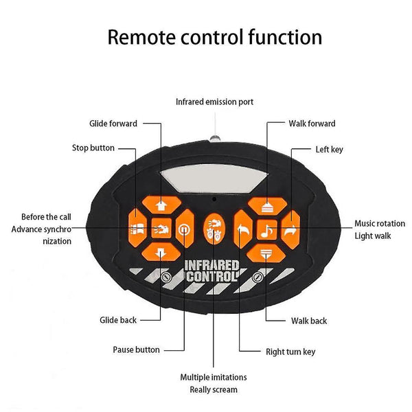 For Remote Control Dinosaur Toy Robot with Light Roaring Sound|RC Robots & Animals WS27696