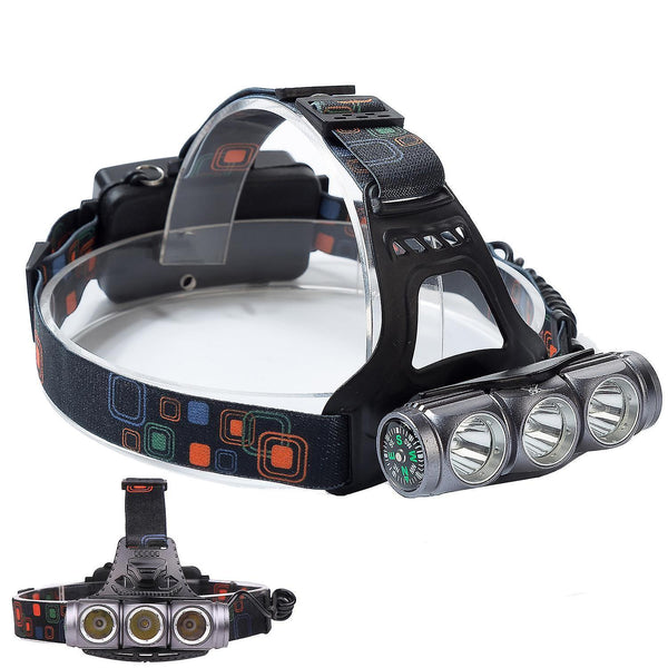 XANES 1800LM HeadLamp 18650 Battery 4 Modes DC Direct Charge Waterproof Outdoor Camping Hiking MotorWS29088