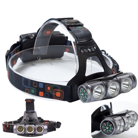 XANES 1800LM HeadLamp 18650 Battery 4 Modes DC Direct Charge Waterproof Outdoor Camping Hiking MotorWS29088