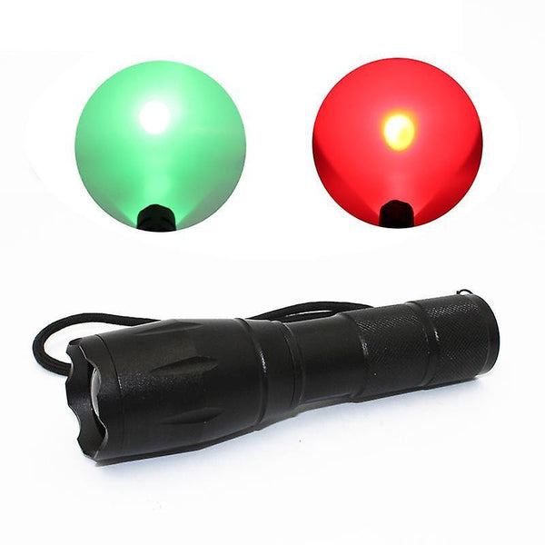 XANES A100Q5 Red Light / R5 Green Light 1200LM Zoomable Long-range Outdoor Sports Hunting FlashlightWS29250