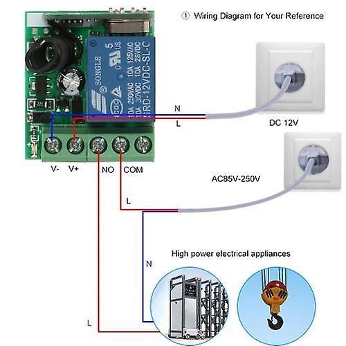 Smart Home 433Mhz DC 12V 1CH Wireless Remote SwitchWS29305