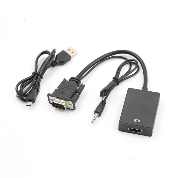 1080P HD VGA To HDMI Converter Adapter with Audio Cable for HDTV PC Laptop TVWS29342