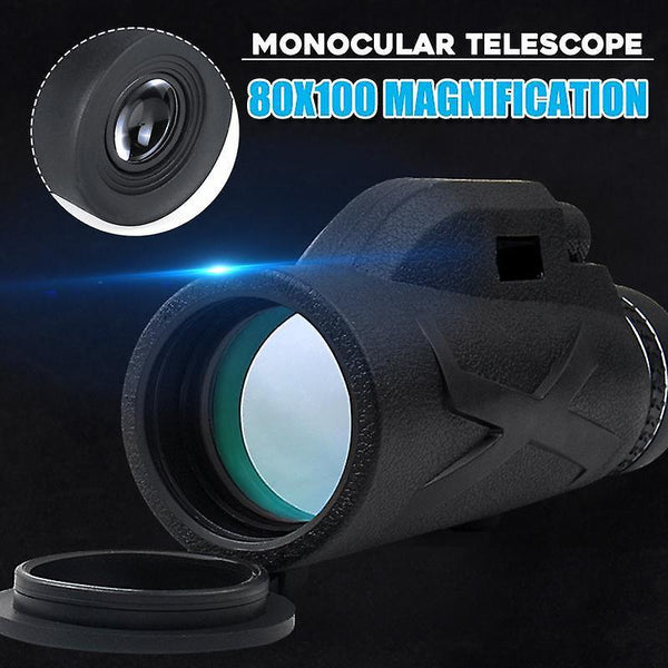 80x100 Magnification Portable Monocular Telescope Powerful Binoculars Zoom Great Handheld TelescopeWS29375