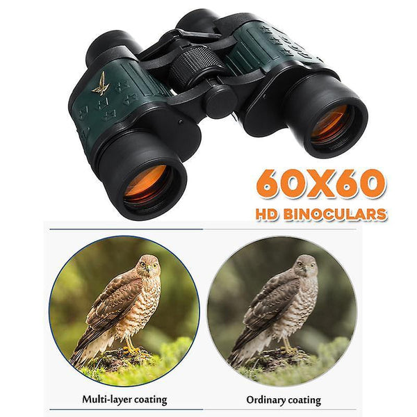 60x 60 Binocular HD BAK4 Optical Lens Day Night Vision Telescope Outdoor CampingWS29877