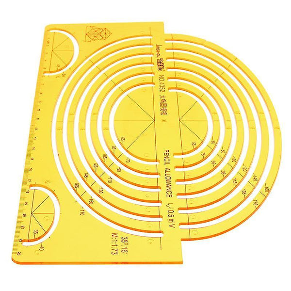 2 Large Ellipse Big Oval Semi Elliptical Shape Drawing Template KT Soft Plastic Ruler Drawing BoardWS29879