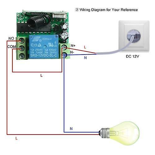 433MHz DC12V 1CH RF Wireless Remote ControlWS29901