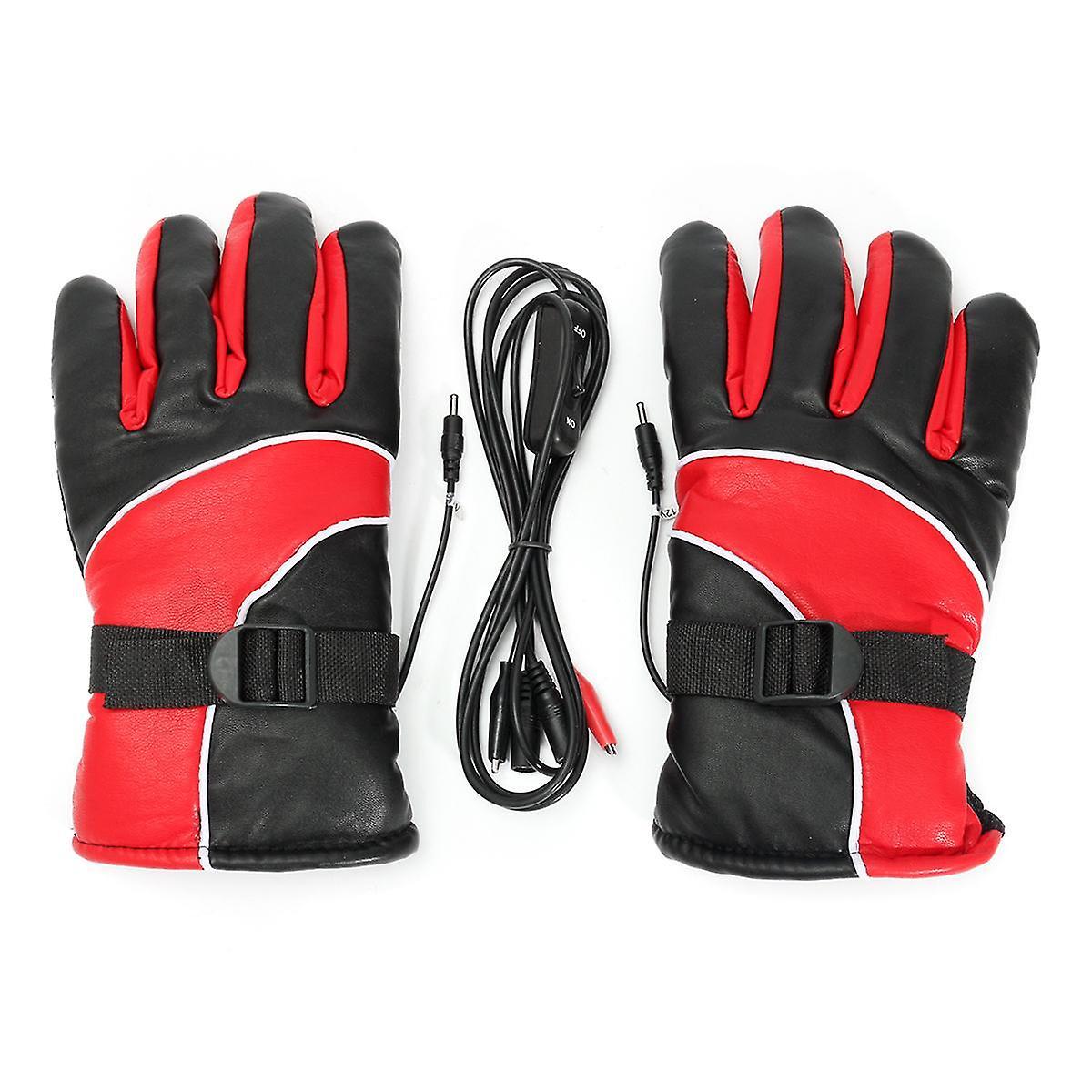 For 12V Warm Electric Heated Warmer Winter Gloves Motorcycle Scooter E-bike Gloves WS30309