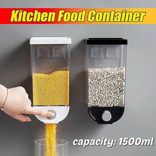 1500ml Food Storage Box Kitchen Wall-mounted Container Cereal Oatmeal DispenserWS30858