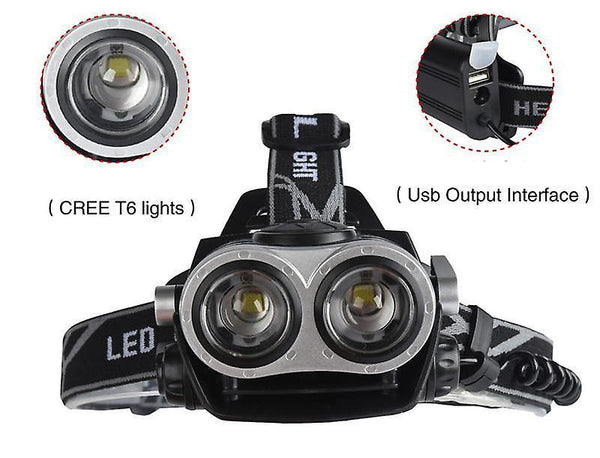 XANES DL11 1200LM 2T6 LED Bike Bicycle Front Light Zoomable Cycling Motorcycle Electiric ScooterWS31537