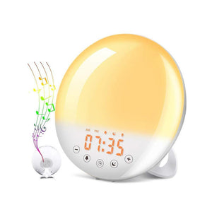 WIFI FM Radio LED Light Alarm Clock Work with Alexa Google For Smart HomeWS32031