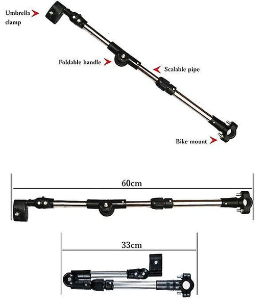 For Bike Bicycle Wheelchair Stroller Connector Umbrella Holder Mount Stand WS32161