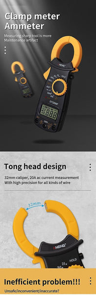 For ANENG DT3266F Mini Digital Clamp Multimeter Amperemeter Electrical Clamp Meter AC / DC Voltage Resis WS32272