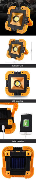 For IPRee 20W LED COB Solar Work Light Waterproof USB Rechargeable Floodlight Spotlight Outdoor Camping WS32307