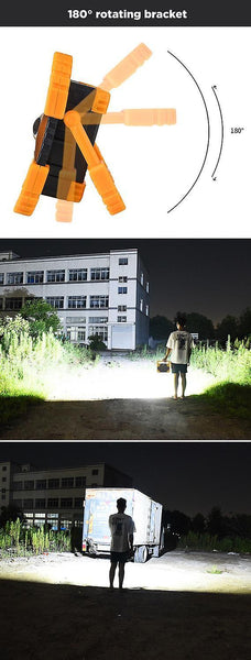 For IPRee 20W LED COB Solar Work Light Waterproof USB Rechargeable Floodlight Spotlight Outdoor Camping WS32307