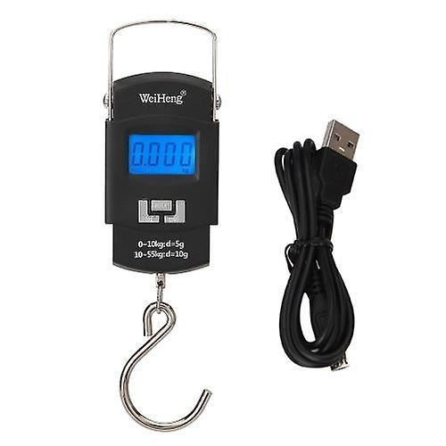 WeiHeng WH-A25 Rechargeable Portable Electronic Scale LCD Display Luggage Scale 55kgWS32675