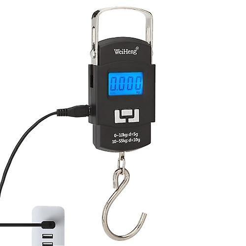 WeiHeng WH-A25 Rechargeable Portable Electronic Scale LCD Display Luggage Scale 55kgWS32675