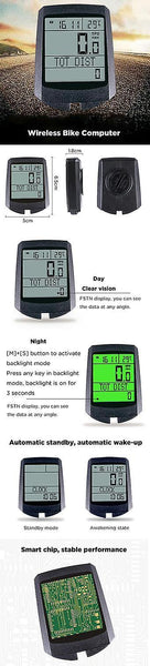 For Inbike 326 Wireless Bike Computer Luminous Waterproof Riding Speedometer Bicycle Smart Stopwatch WS32789