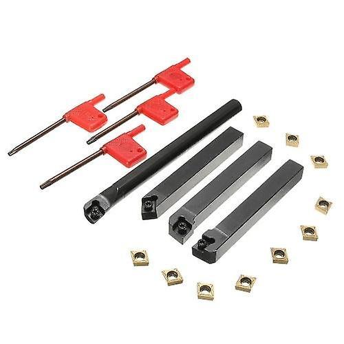 4PCS Lathe Turning Tool Holder with CCMT09T304 Carbide Inserts with T15 WrenchWS33024