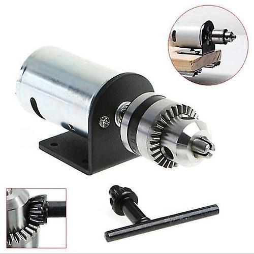 For DC 12V-36V Lathe Press 555 Motor with Miniature Hand Drill Chuck and Mounting Bracket DIY Tool Set WS33050