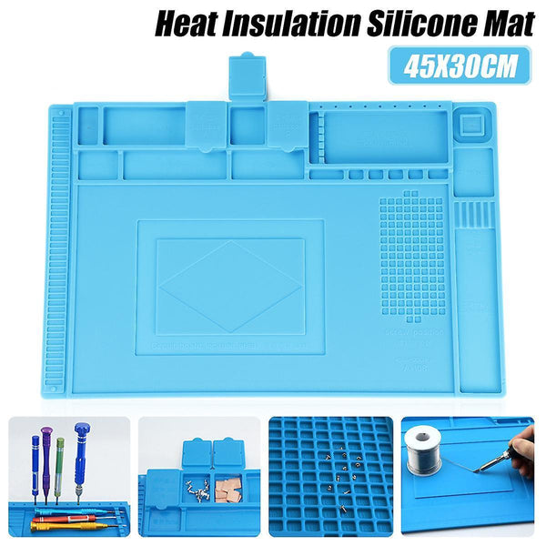 45pcs 30CM Magnetic Heat Silicone Pad Desk Mat Heat Insulation Soldering Repair PadWS33553