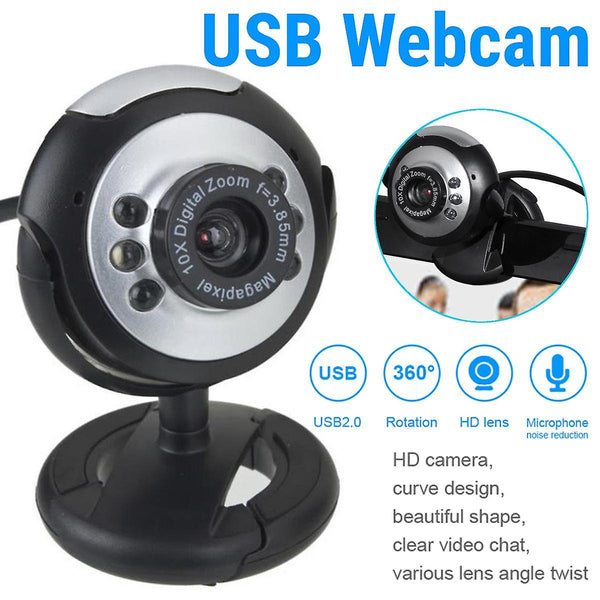 720P USB Computer Video Camera 6 LED Lights 30W Webcast Webcam Video Conference Camera Built-WS34553