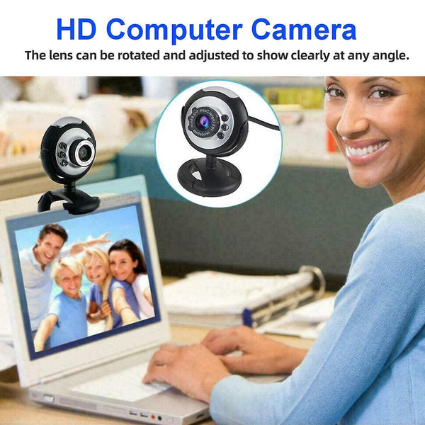 720P USB Computer Video Camera 6 LED Lights 30W Webcast Webcam Video Conference Camera Built-WS34553