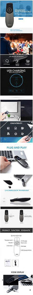 For Deli 2805 Page Laser Pointer Pen PPT Remote Control Pen Projection Pen Teaching Projector Pen With L WS35258