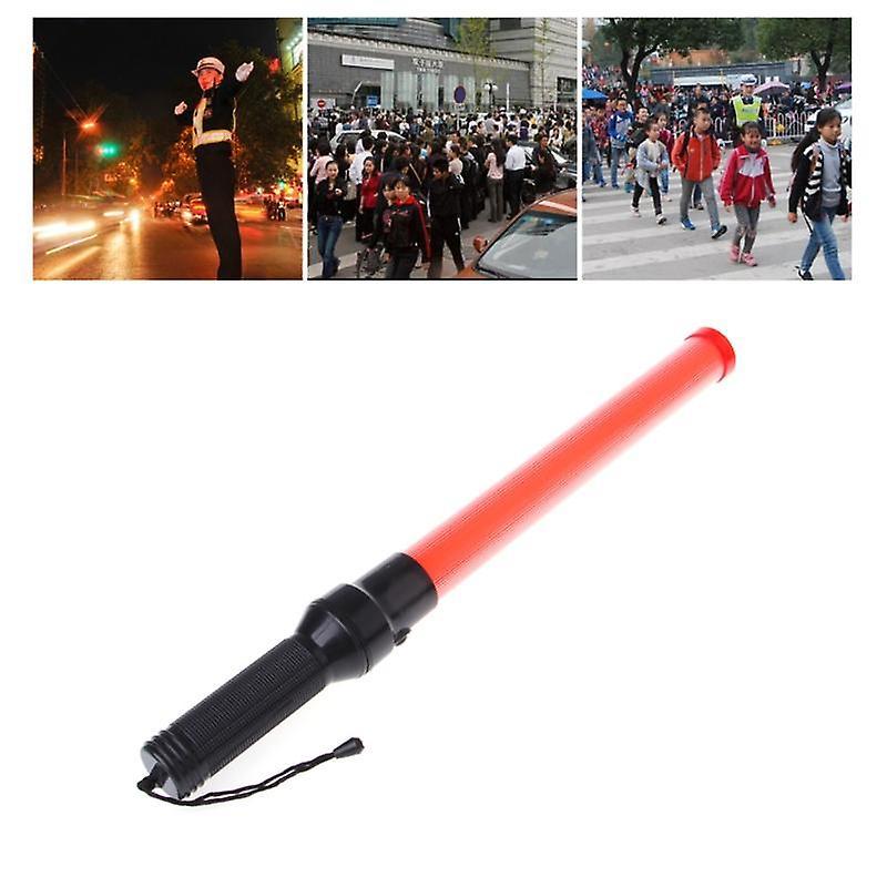 For U21 6pcs LEDs 2 Modes Red Light Portable Indicator Light Work Light Baton Traffic Flashlight WS35683