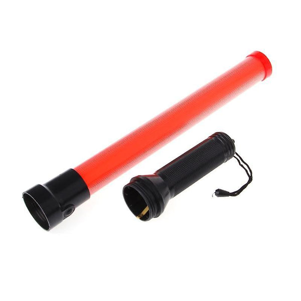 For U21 6pcs LEDs 2 Modes Red Light Portable Indicator Light Work Light Baton Traffic Flashlight WS35683