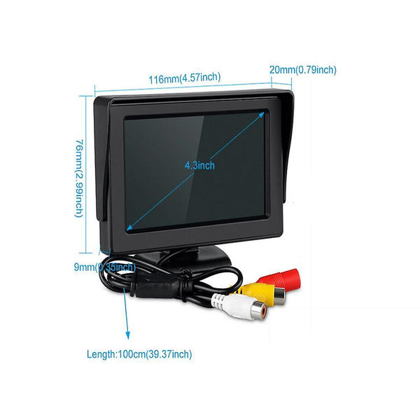 4.3'' Color TFT LCD 2-Channel Video Input Rear View Monitor Vehicle Auto Car Rear View For DVD VCDWS35898