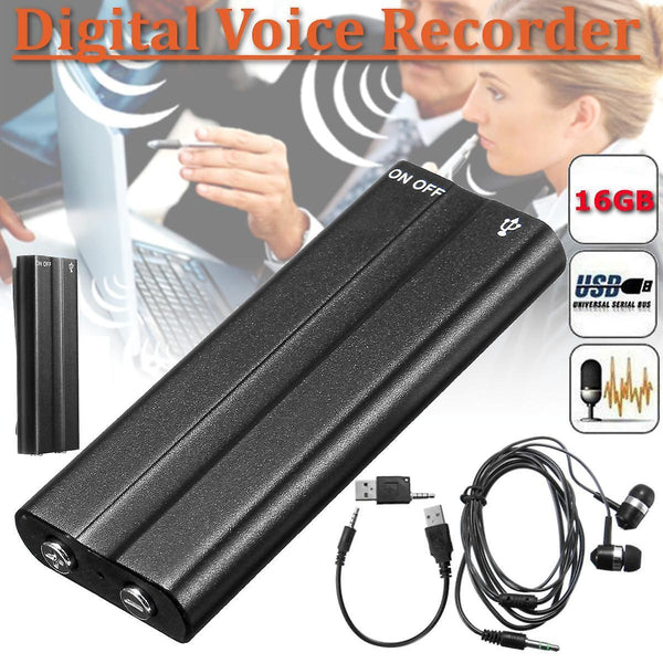 16GB Clip Voice Recorder Sound Digital Recording Audio MP3 PlayerWS36278