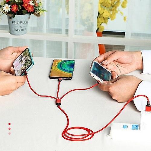 For 3 IN 1 USB Cable For Mobile Phone Fast Power Cable Power Cord Power Wire WS36501