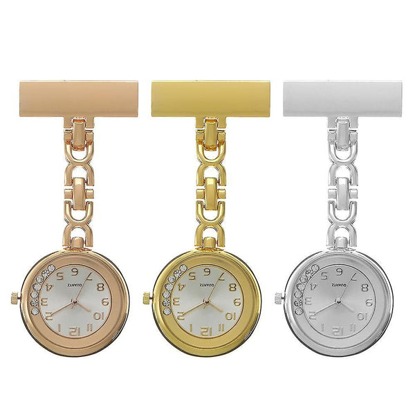 Casual Crystal Vintage Pocket Watch Stainless Steel Medical womens Nurse