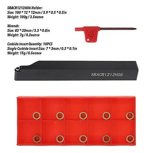 For SRACR1212H06 Tool Holder Indexable Boring Bar Wrench For Lathe Turning Tool With Carbide Insert WS37623