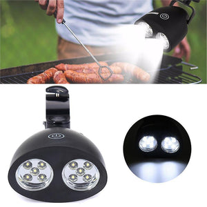 10 LED BBQ Grill Barbecue Sensor Light Outdoor Waterproof Handle Mount Clip Camp Lamp DC 4.5VWS37994