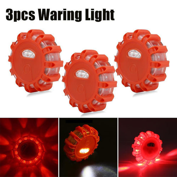 For 3pcs LED Road Flares Flashlight Warning Roadside Safety Light for Car Boat Truck Emergency WS38198