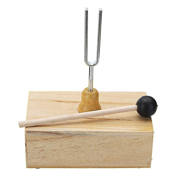 512HZ Frequency Tuning Fork with Wooden Resonance Box Unit Mallet C'' Scale Acoustical ExperimentWS38323