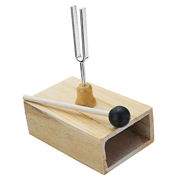 512HZ Frequency Tuning Fork with Wooden Resonance Box Unit Mallet C'' Scale Acoustical ExperimentWS38323