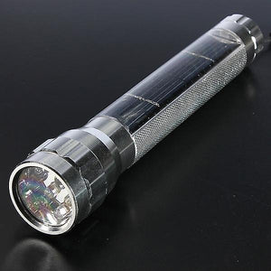 7 LED Solar Power Energy Portable LED Flashlight SilverWS39668