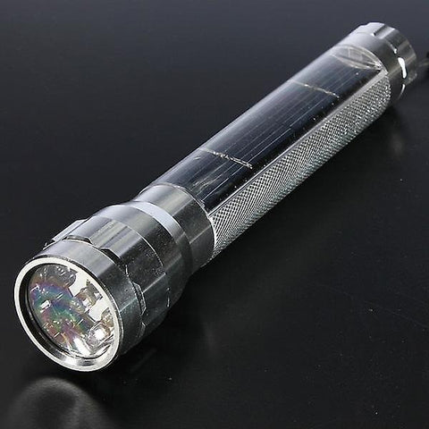 7 LED Solar Power Energy Portable LED Flashlight SilverWS39668