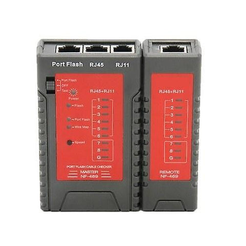 For NF-469 Network Cable Tester RJ45 RJ11 Tester for Ethernet LAN Cable Landline Phone Wire Testing Tool WS40011