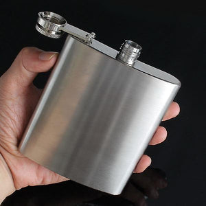 7oz Stainless Liquor flagon Retro Rum Whiskey Alcohol Pocket Flask with FunnelWS40082