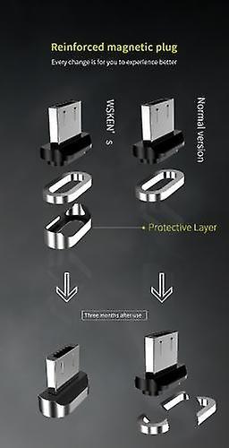 WSKEN X1 2 in 1 Metal Magnetic CableWS40574