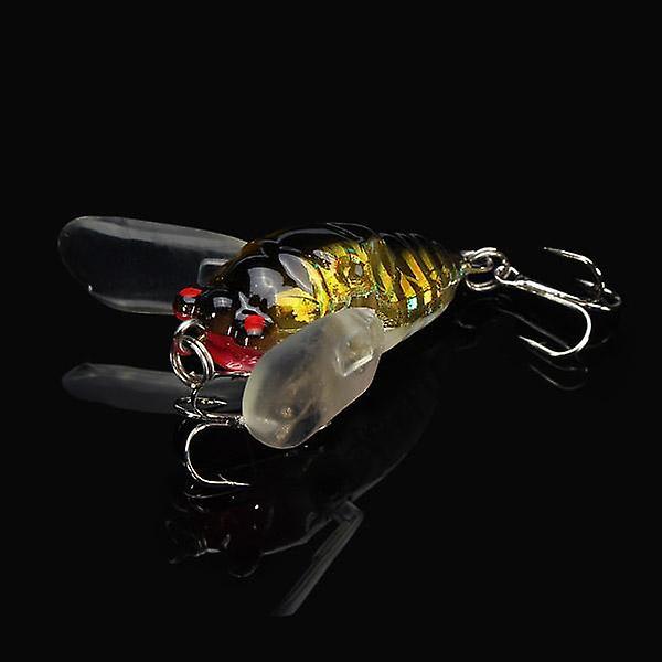 For 5pcs Cicada 6g Perch Insect Lure Bait Fishing Lifelike Bait with Hooks WS40646