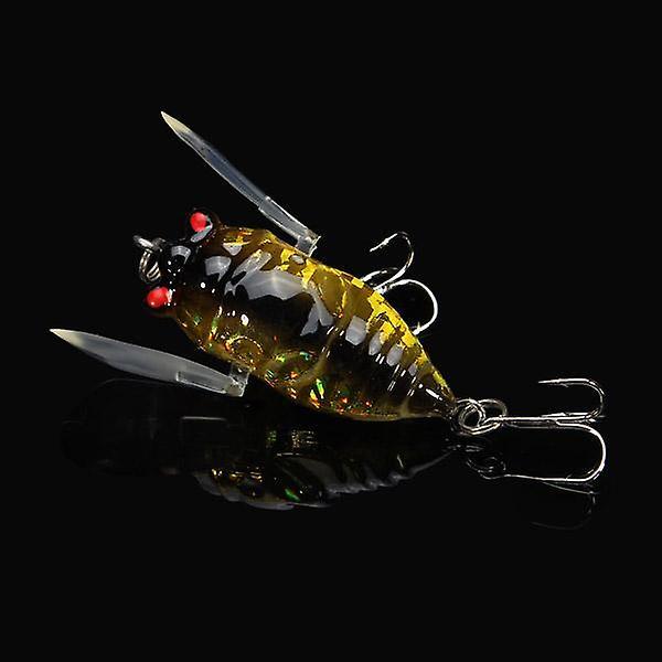 For 5pcs Cicada 6g Perch Insect Lure Bait Fishing Lifelike Bait with Hooks WS40646