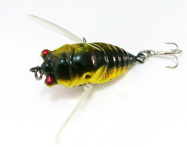 For 5pcs Cicada 6g Perch Insect Lure Bait Fishing Lifelike Bait with Hooks WS40646