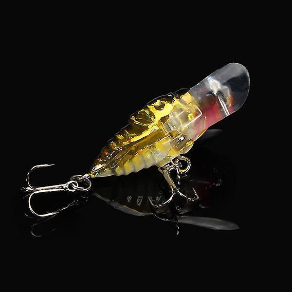 For 5pcs Cicada 6g Perch Insect Lure Bait Fishing Lifelike Bait with Hooks WS40646