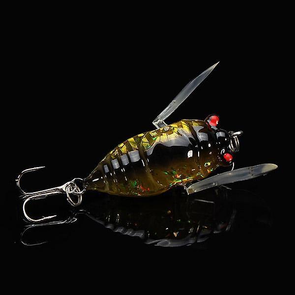 For 5pcs Cicada 6g Perch Insect Lure Bait Fishing Lifelike Bait with Hooks WS40646