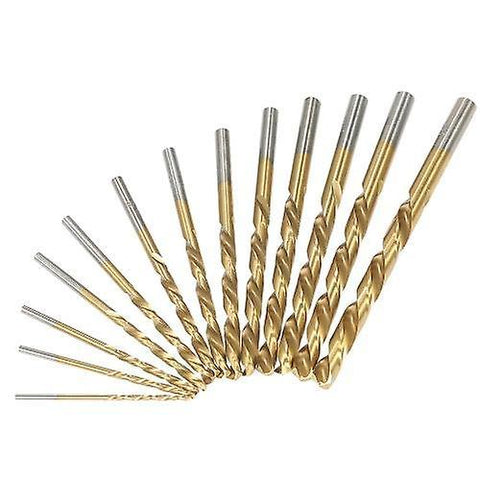 For 13pcs Left Handed Drill Bit Set M2 HSS with Titanium Nitride Coating (1/16 WS40813